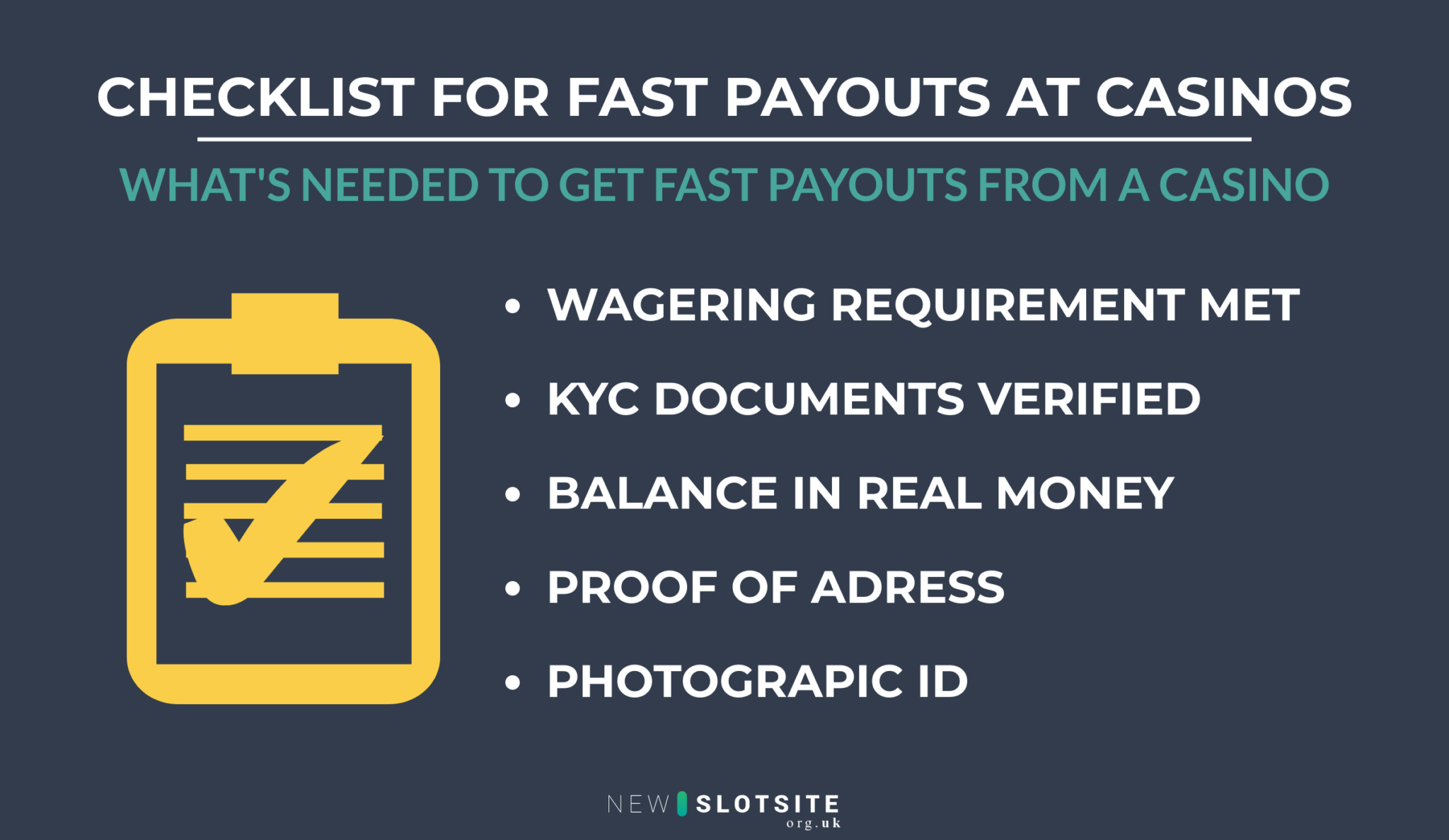 checklist for uk fast payouts