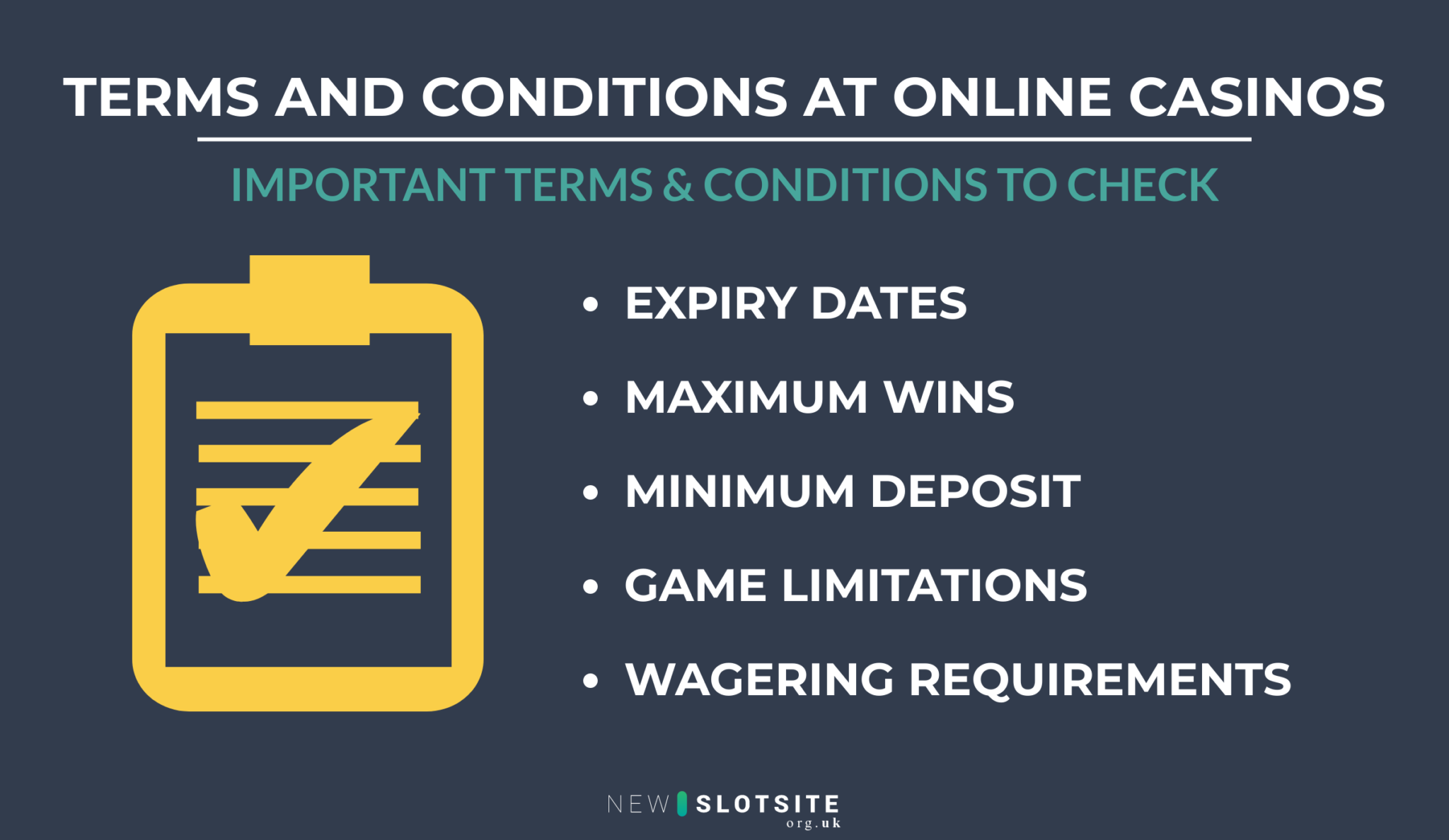 terms and conditions at casino sites